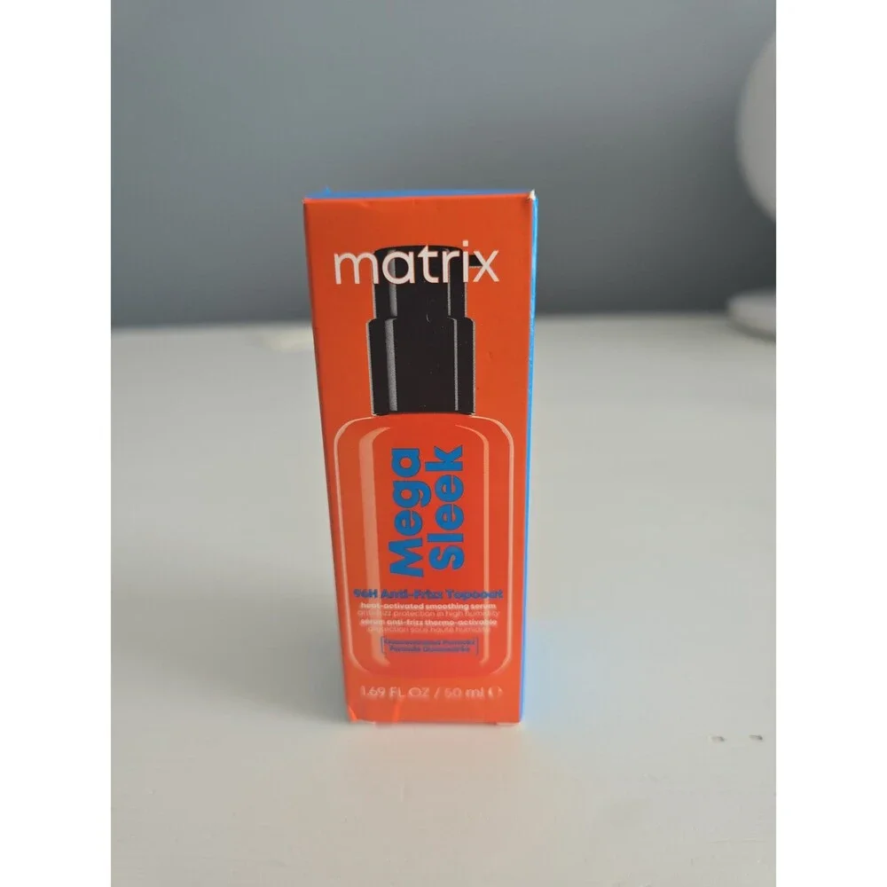Matrix Mega Sleek 96H Anti-Frizz Topcoat Hair Serum Full Size NEW